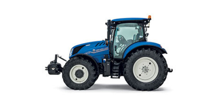 New Holland T6.160 Deluxe i profil, visad som T6 Stage V-familjebild; bilden identifierar inte T6.165.